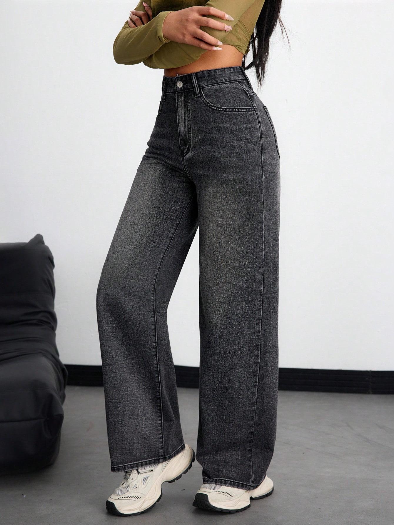 spodnie jeans wysoki stan