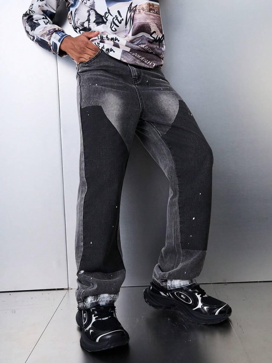 SZARE SPODNIE JEANS 