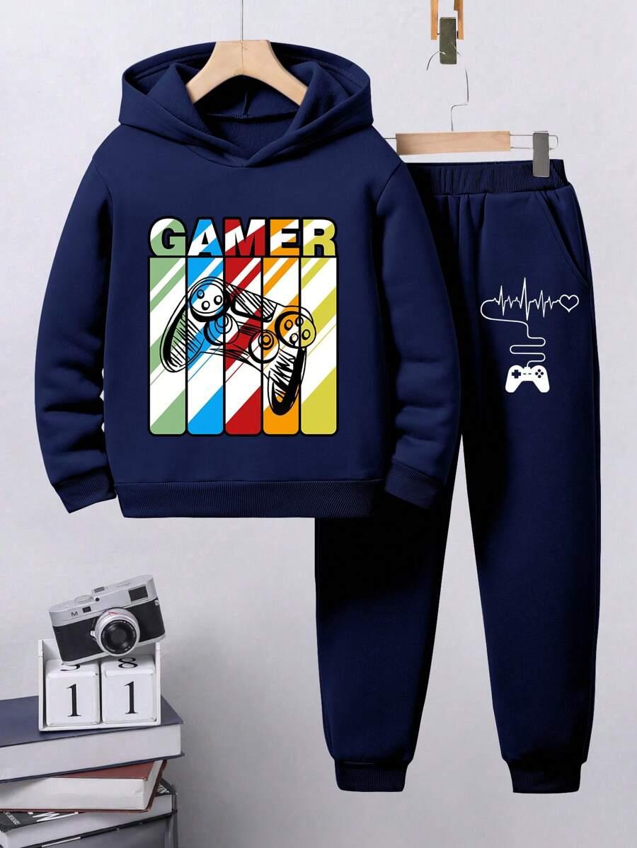 niebieski dresowy komplet bluza spodnie