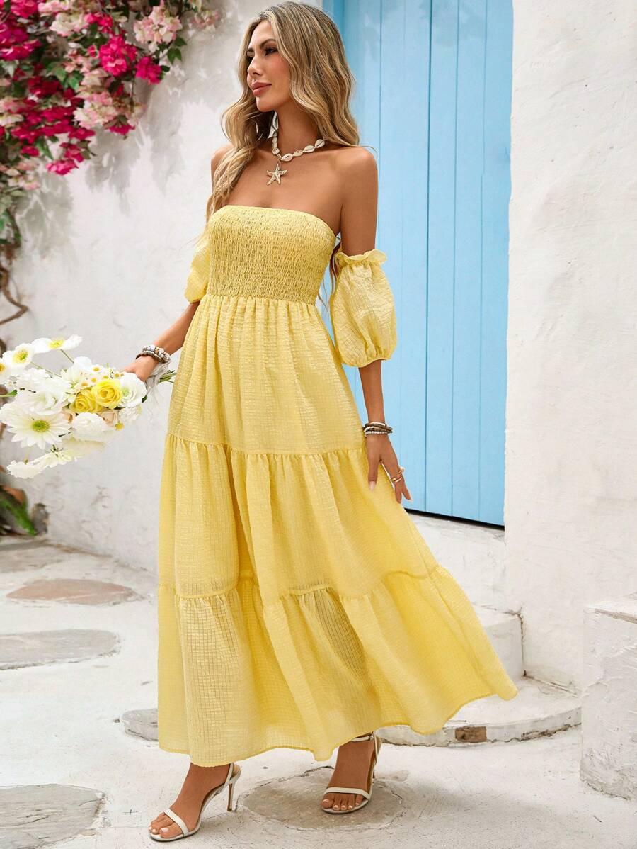 SUKIENKA KOKTAJLOWA MAXI CARMEN LYOCELL