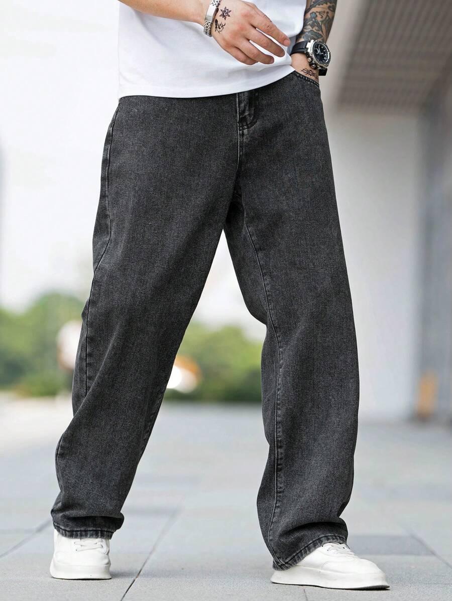 SZARE SPODNIE JEANS KIESZENIE