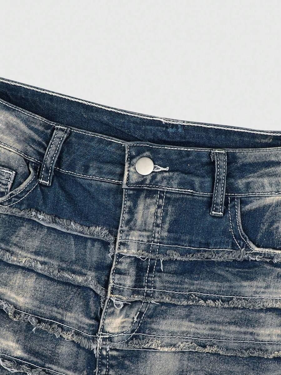 NIEBIESKA MINI SPÓDNICA JEANS 