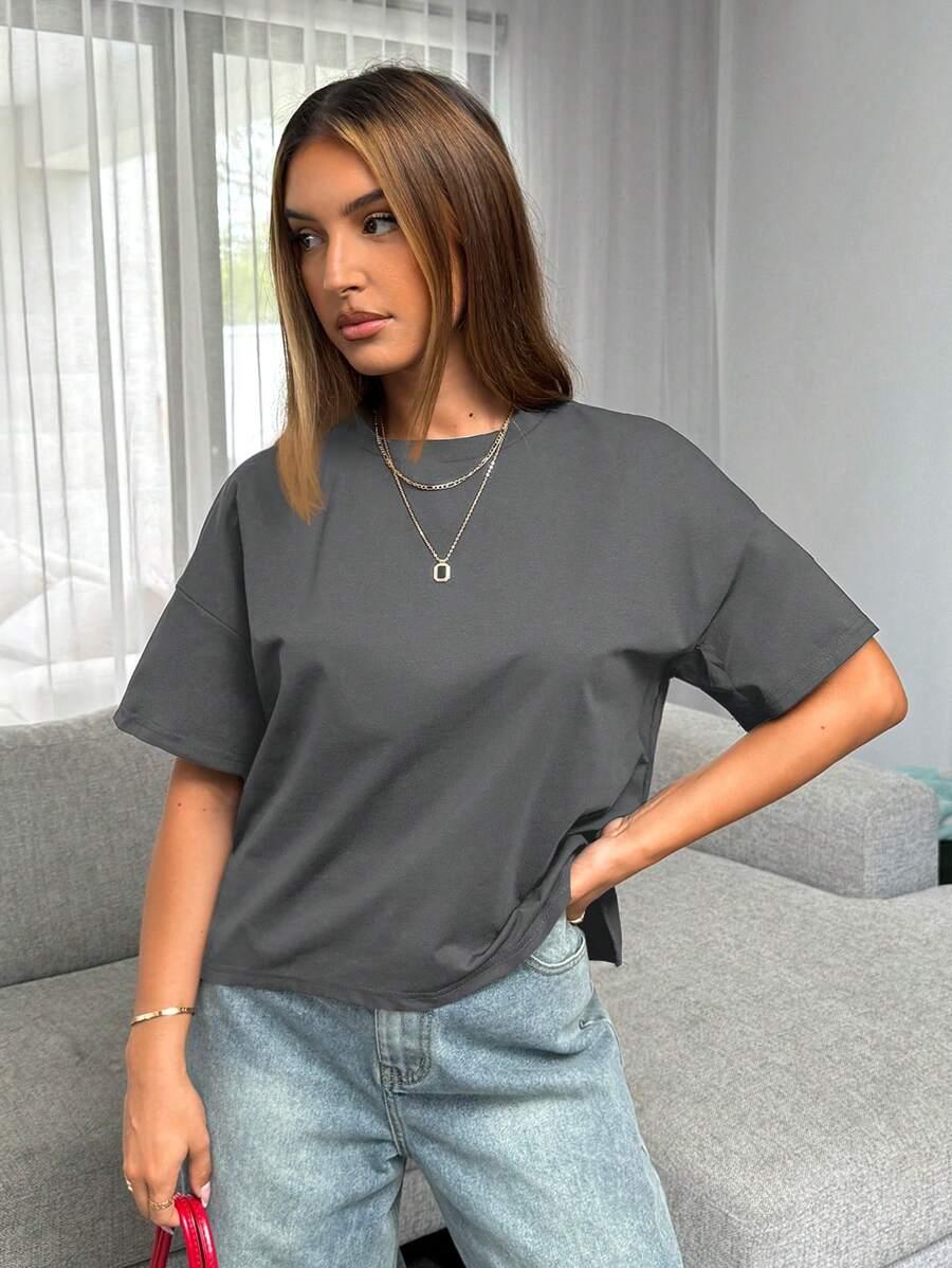 SZARY T-SHIRT BASIC 