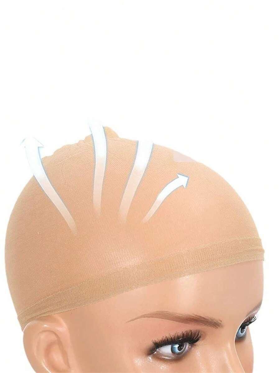 BEŻOWY CZEPEK POD PERUKĘ 2-pack