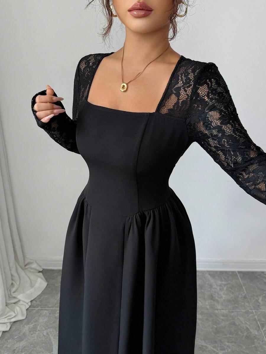 CZARNA MAXI SUKIENKA