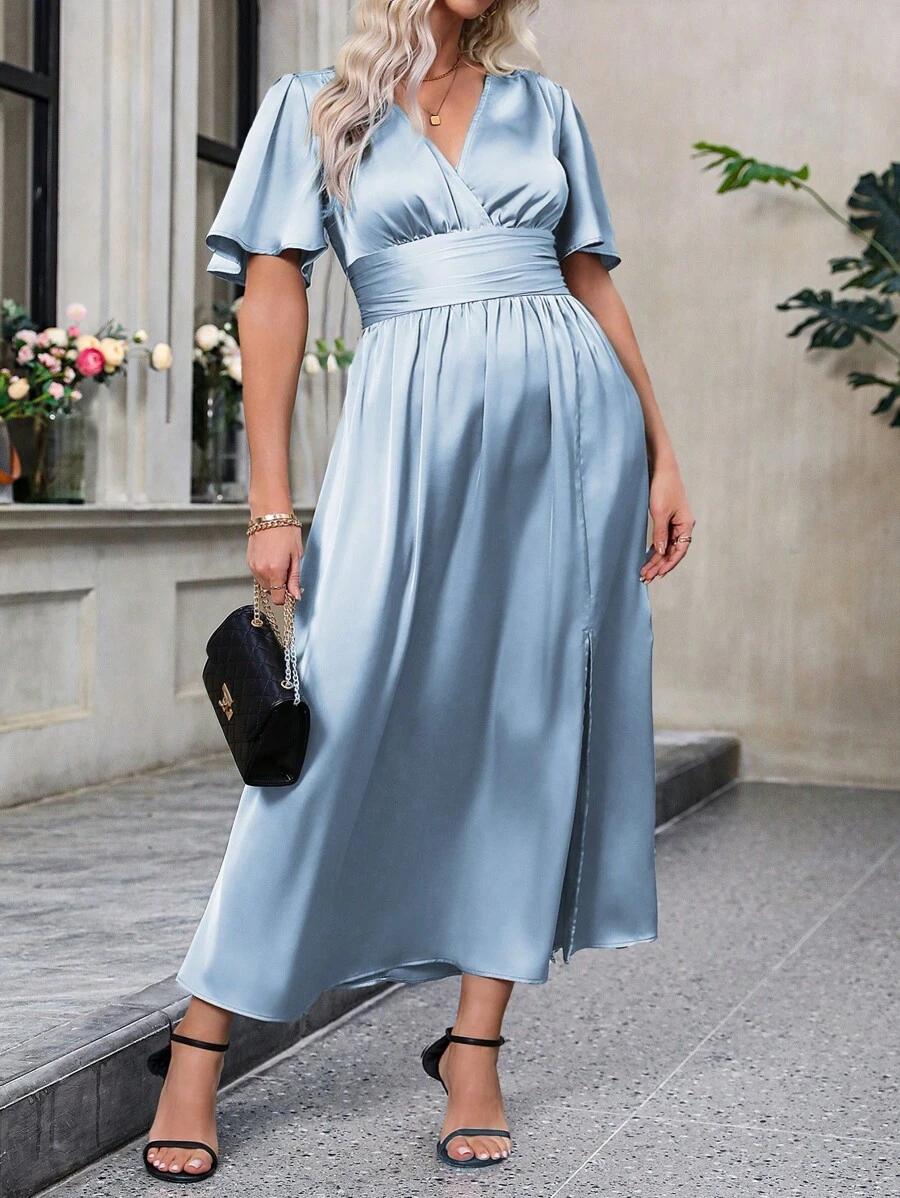 niebieska maxi sukienka