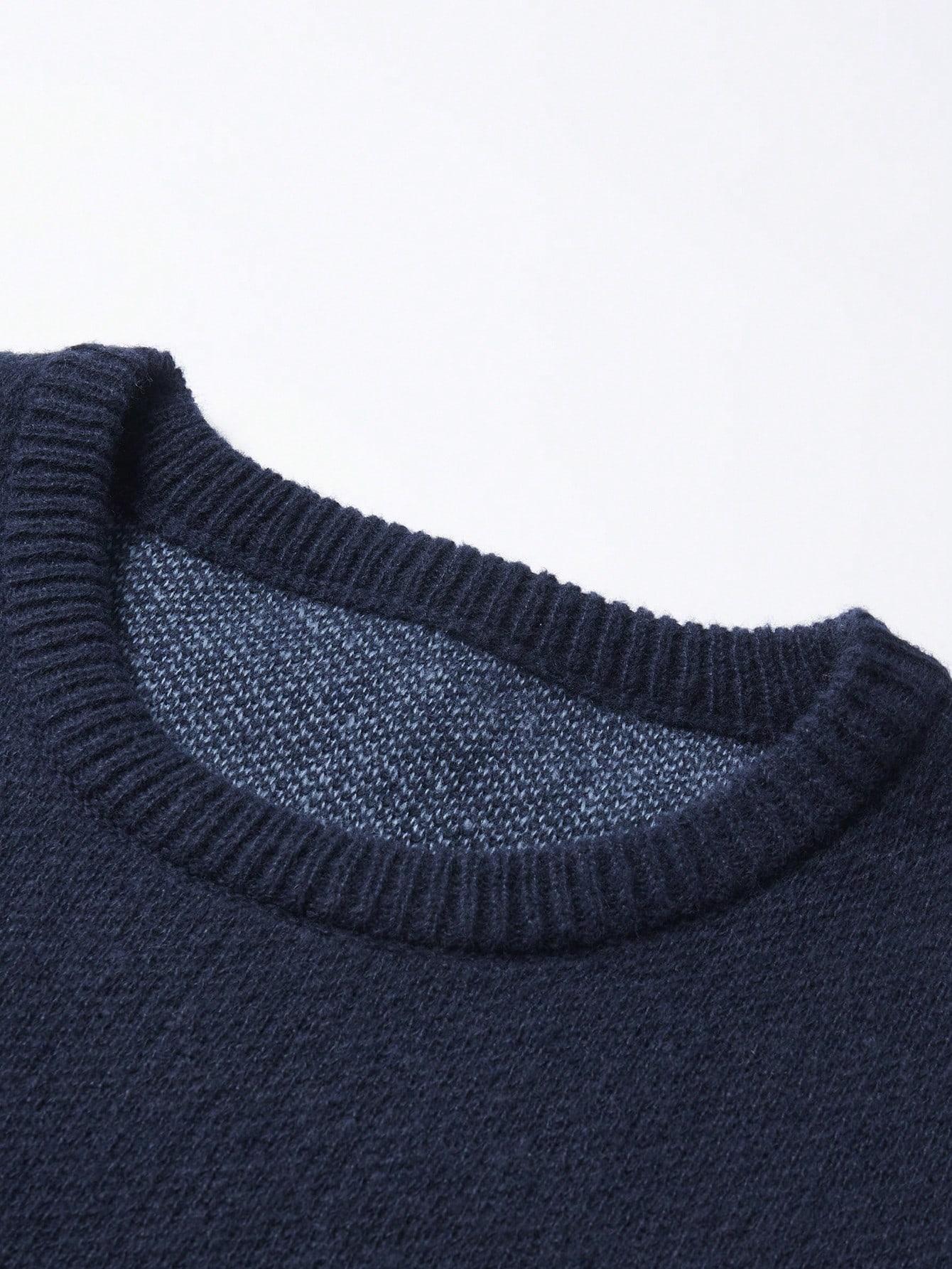 GRANATOWY SWETER WZÓR