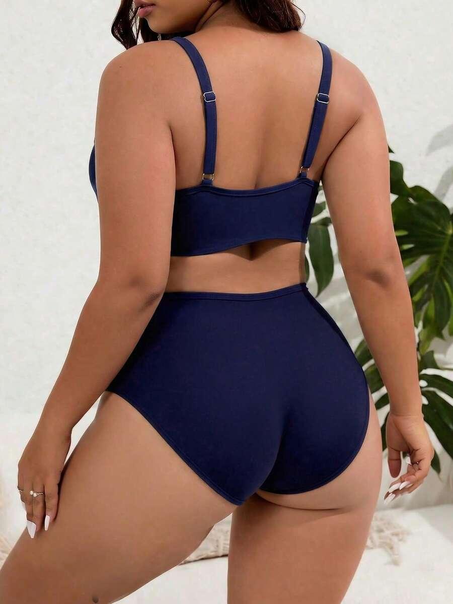 granatowa góra od bikini