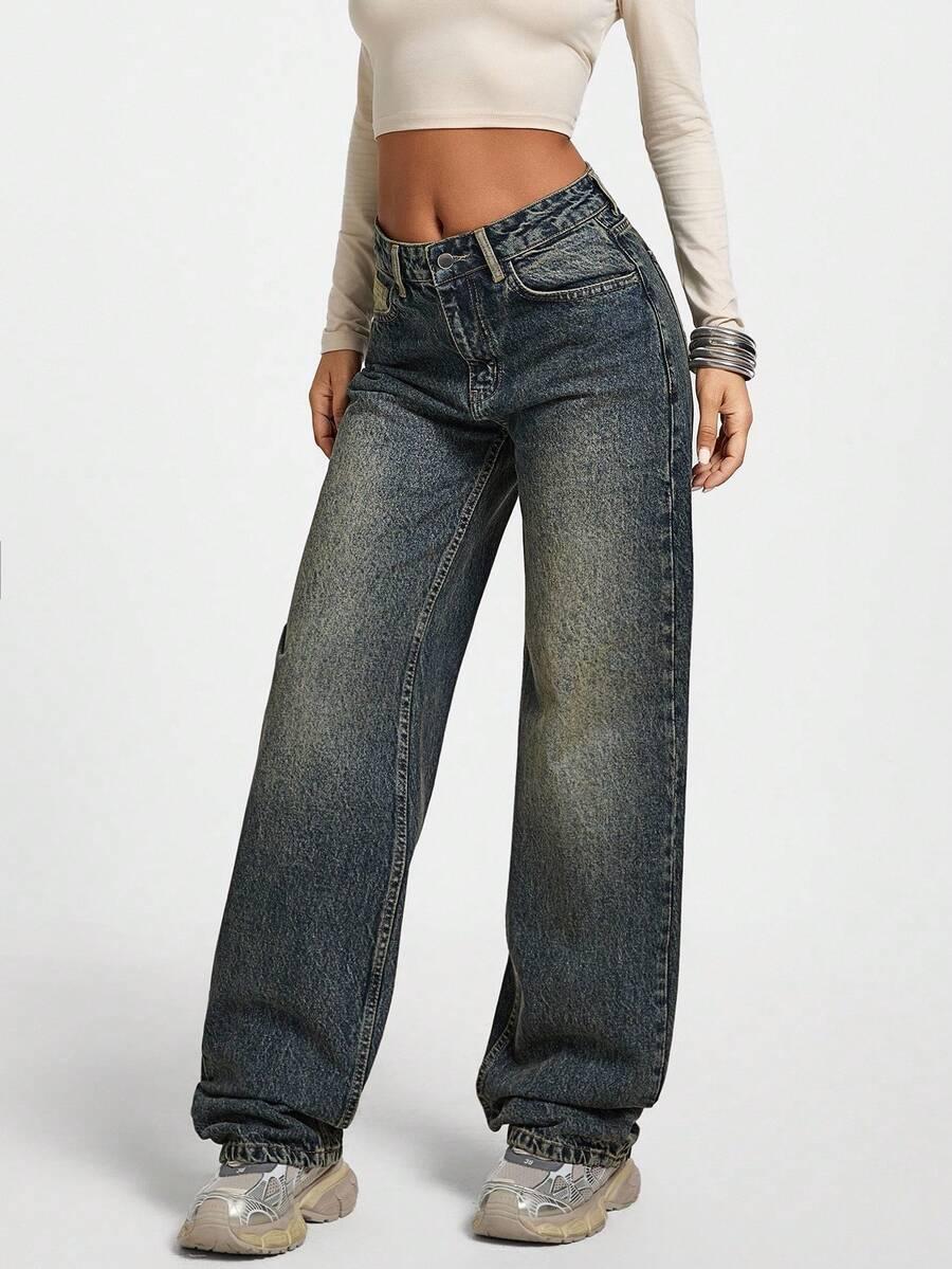 NIEBIESKIE SPODNIE JEANS