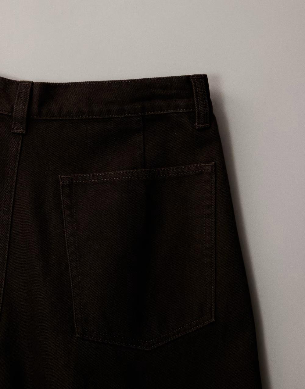 BRĄZOWE spodnie jeans prosta nogawka