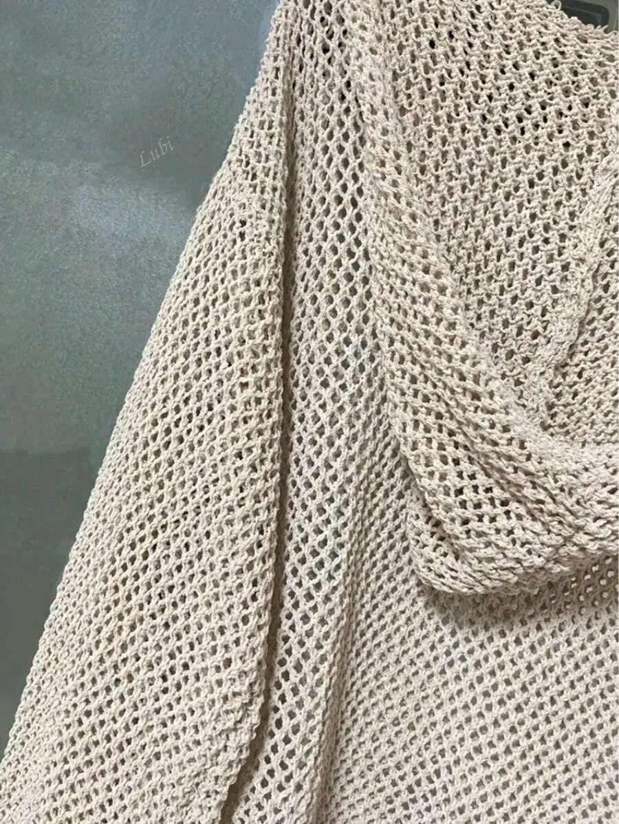 dzianinowy sweter kaptur