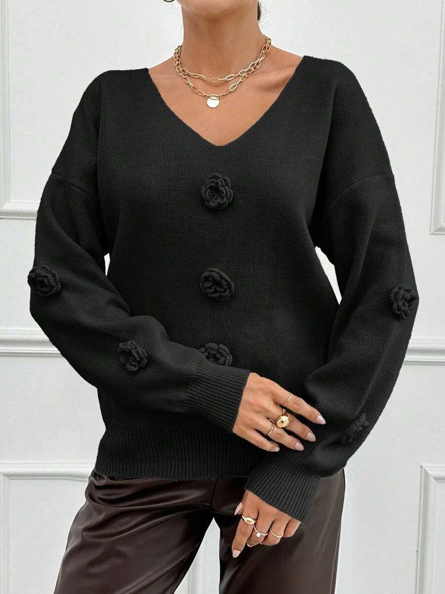 czarny sweter dzianina