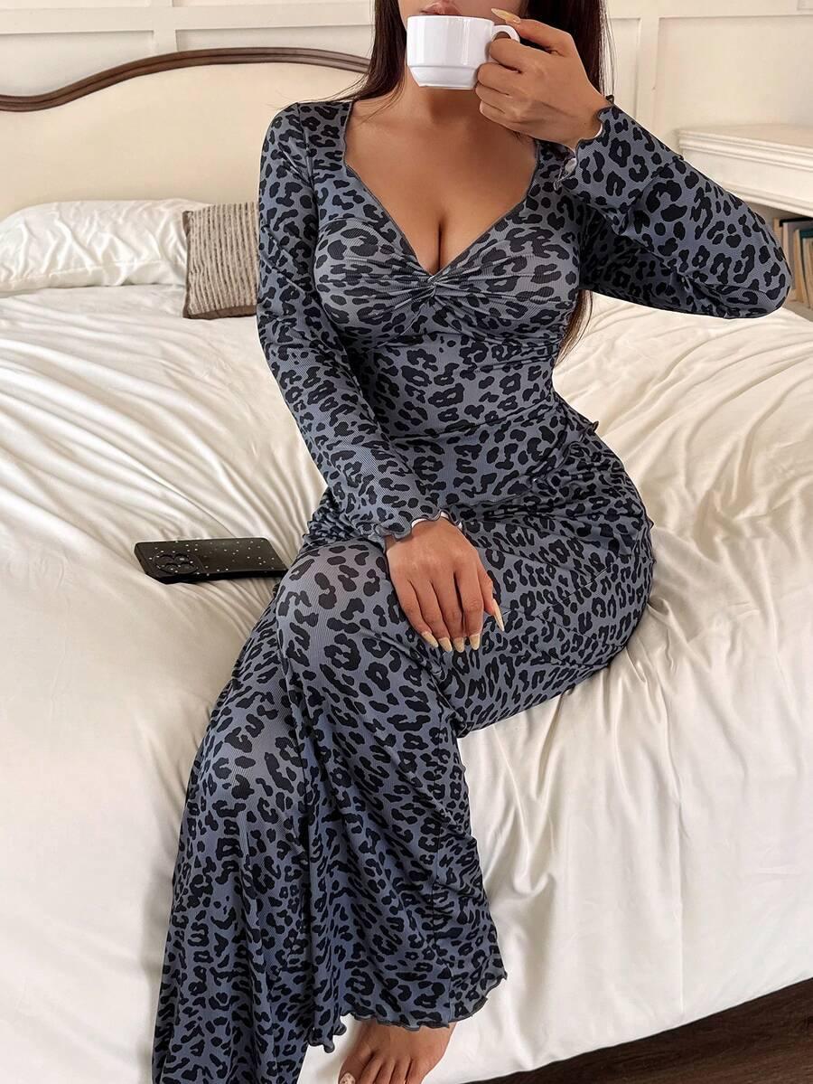 bluzka od piżamy animal print