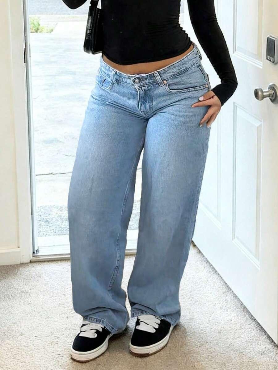 NIEBIESKIE SPODNIE JEANS