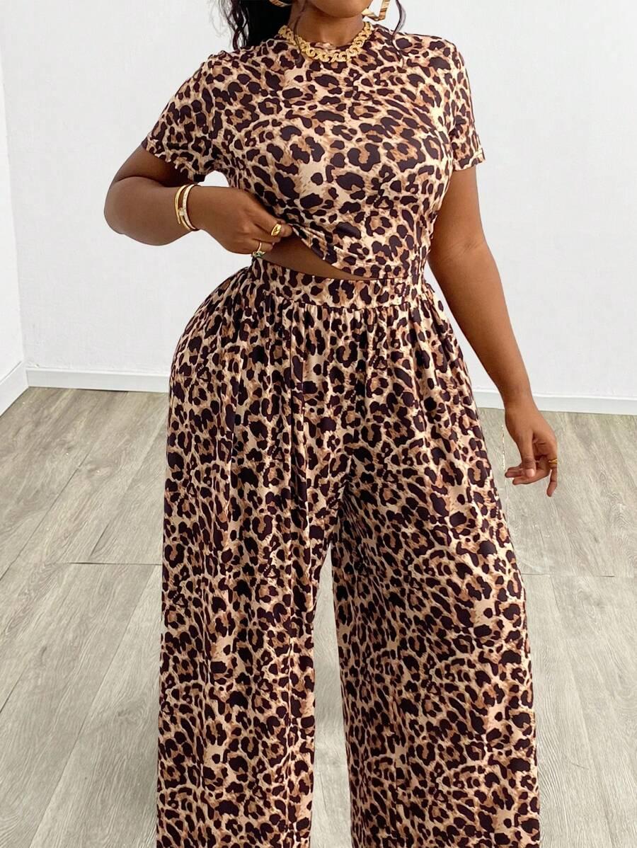BLUZKA KRÓTKI RĘKAW ANIMAL PRINT