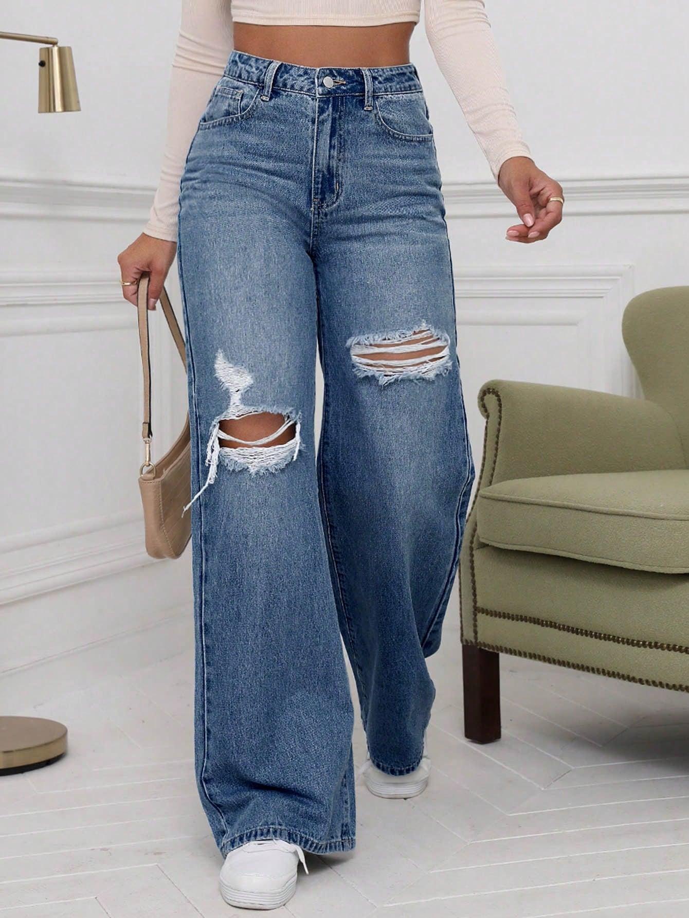 NIEBIESKIE SPODNIE JEANS