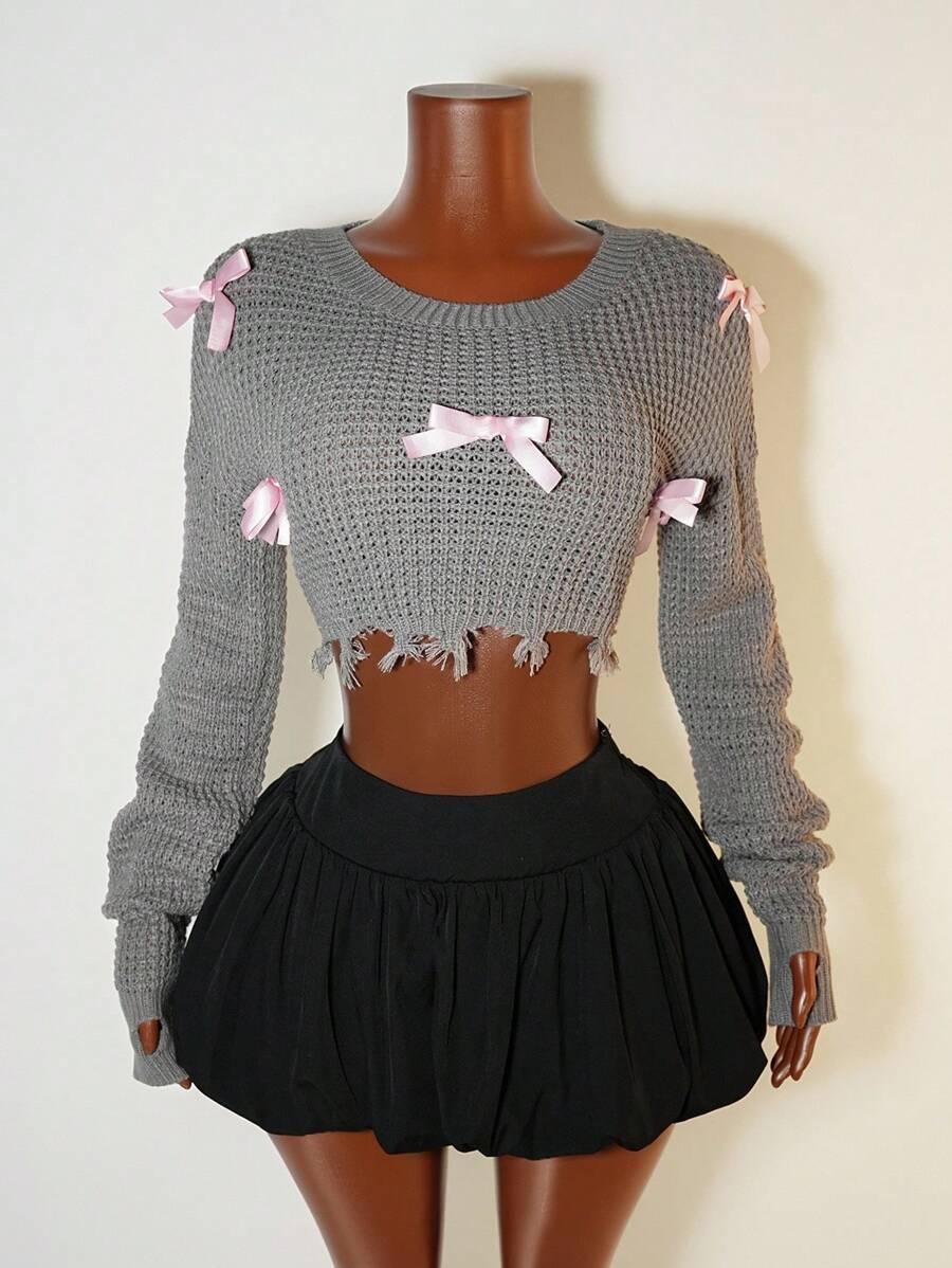SWETER DAMSKI OKRĄGŁY DEKOLT