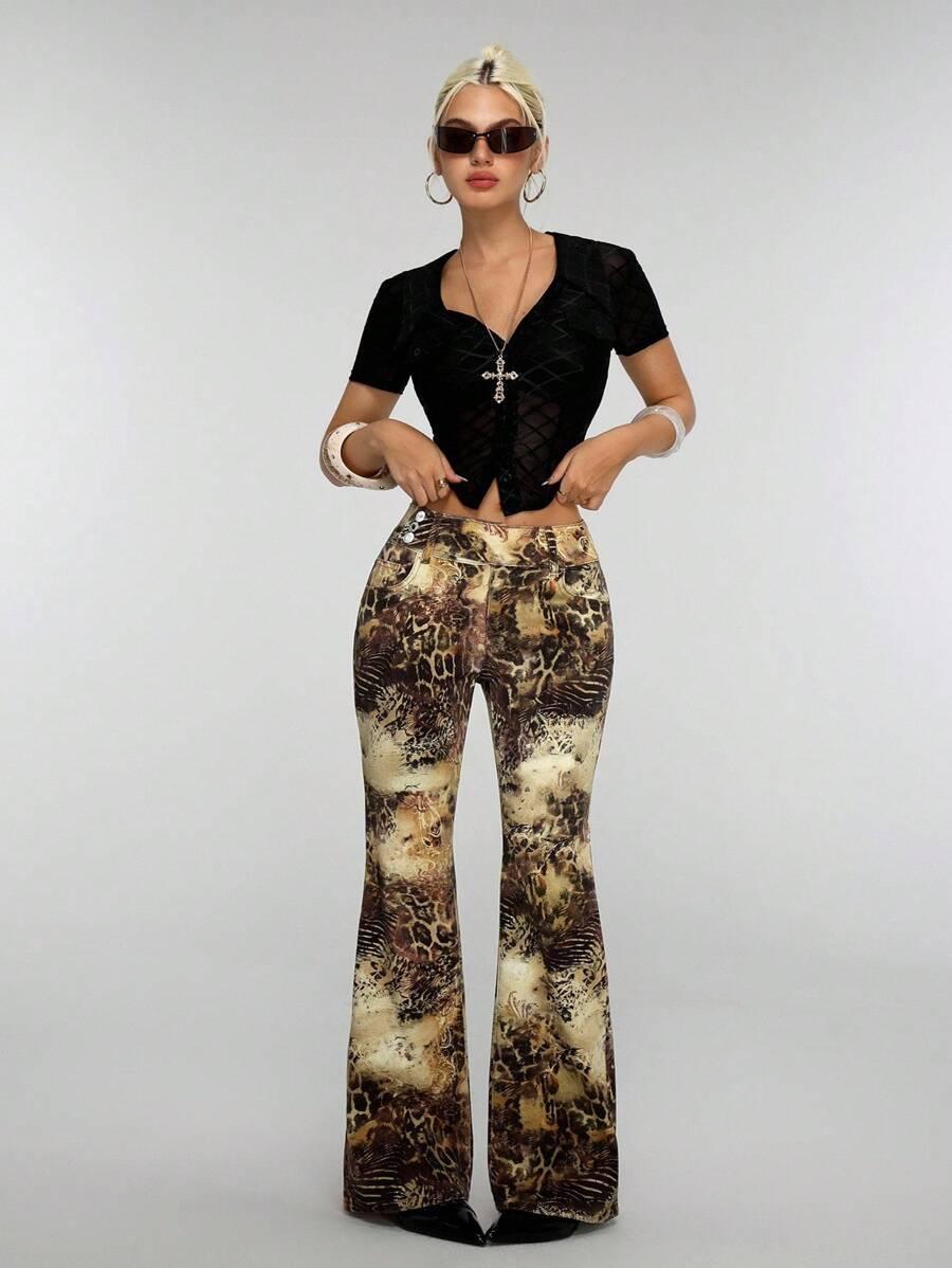SPODNIE JEANS DZWONY
