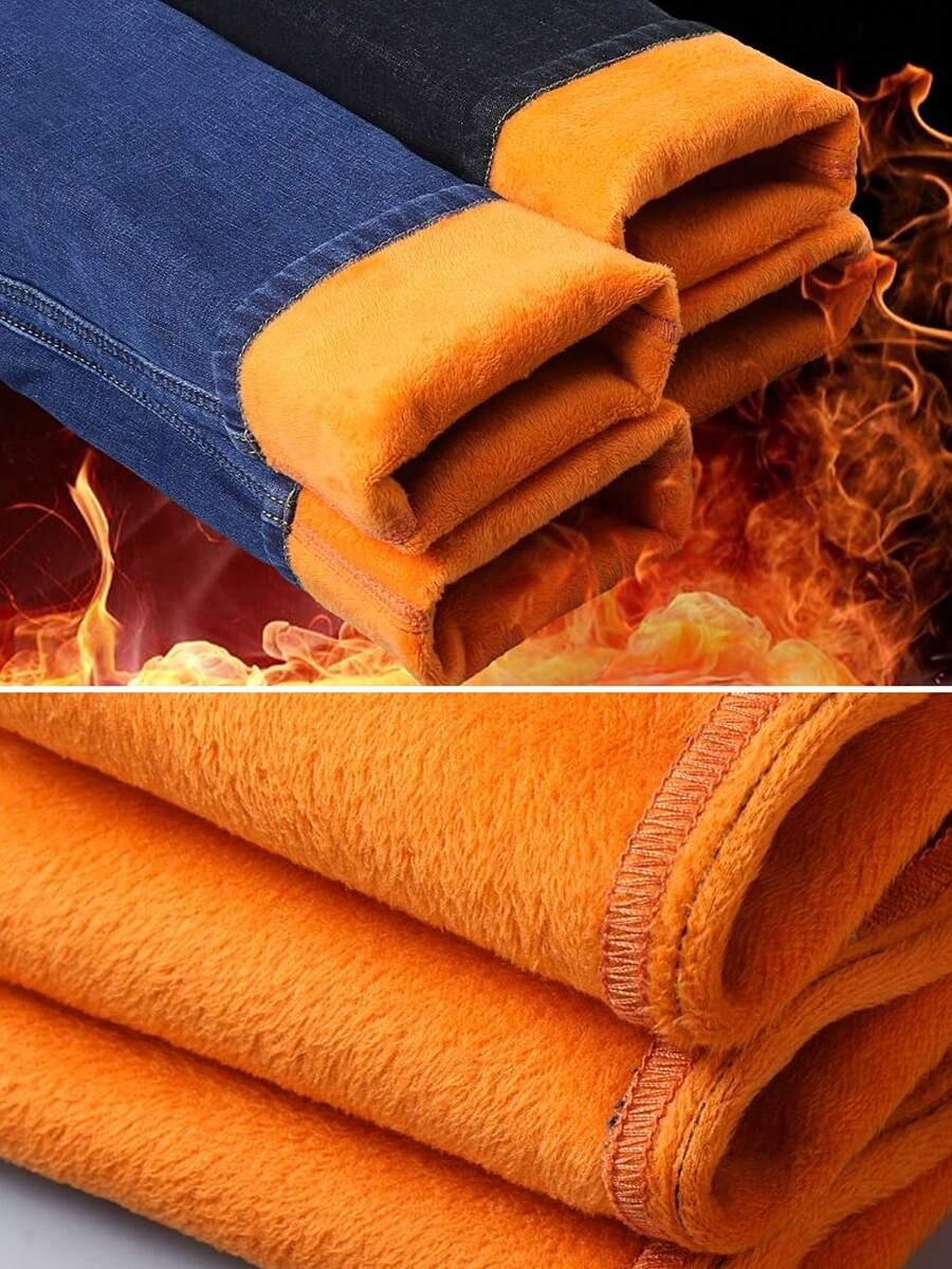 OCIEPLANE SPODNIE JEANS