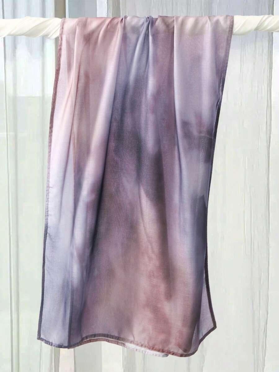 fioletowa chusta tie-dye