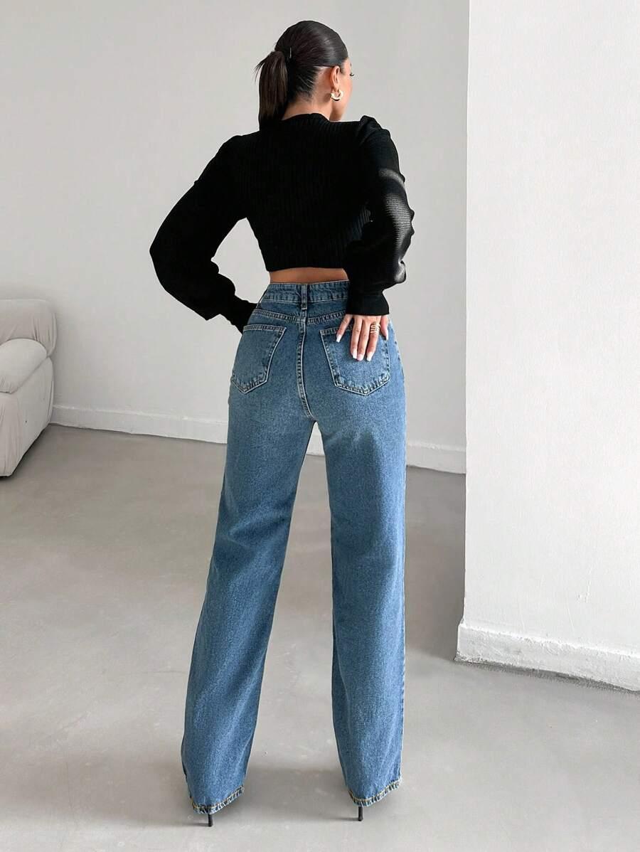 NIEBIESKIE SPODNIE JEANS 