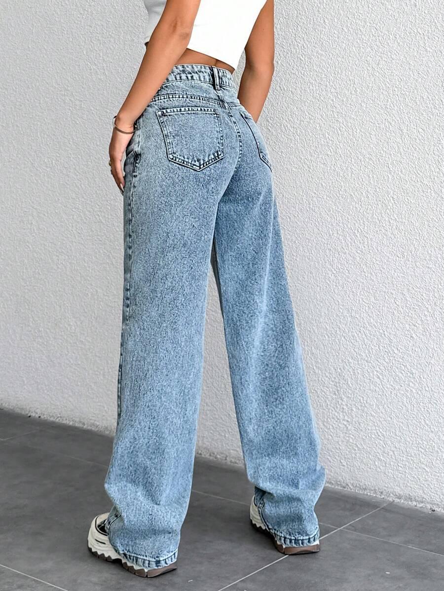 NIEBISKIE SPODNIE JEANS