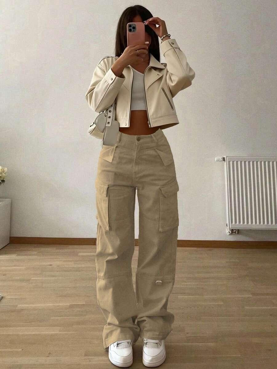 BEŻOWE SPODNIE CASUAL