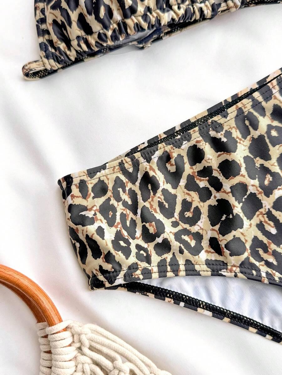 DWUCZĘŚCIOWY STRÓJ KĄPIELOWY ANIMAL PRINT