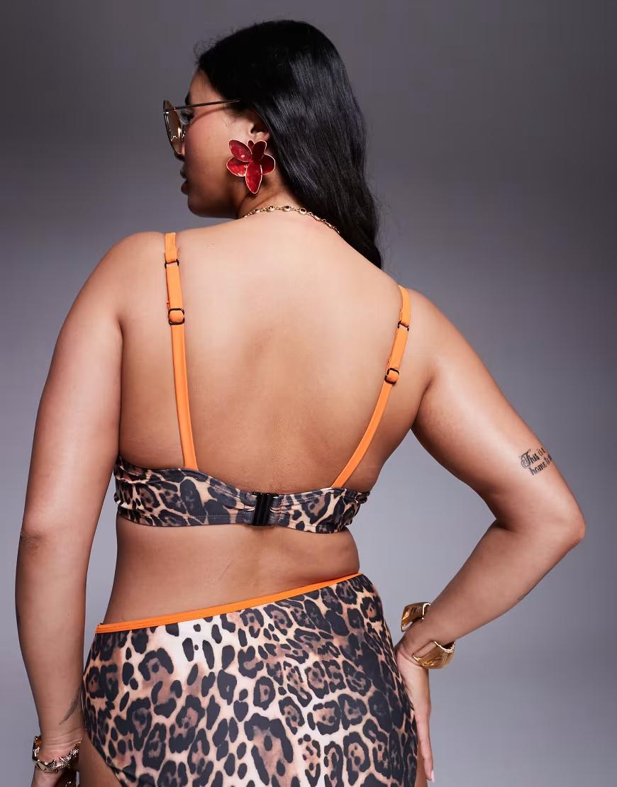 góra od bikini animal print
