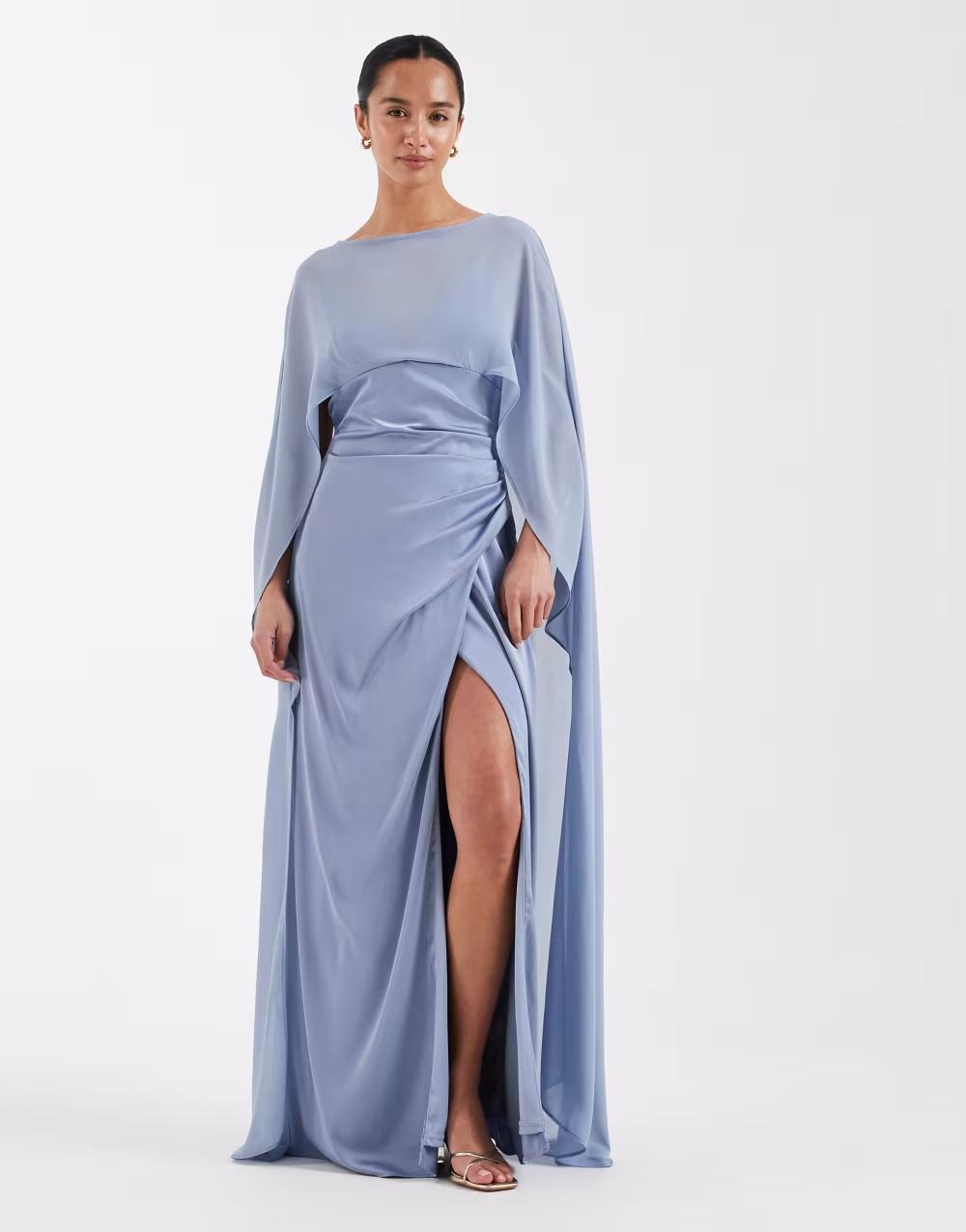 niebieska maxi sukienka