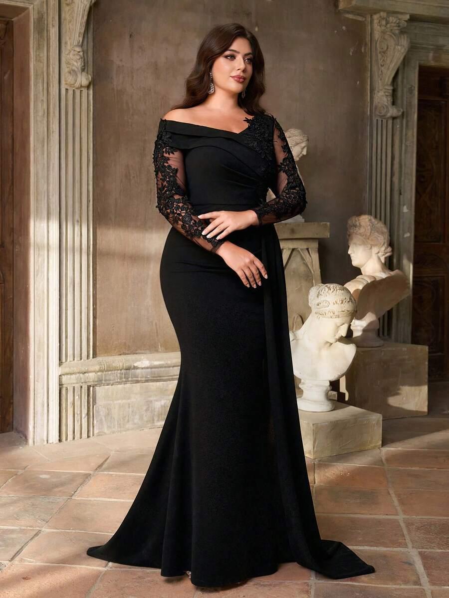 CZARNA MAXI SUKIENKA 
