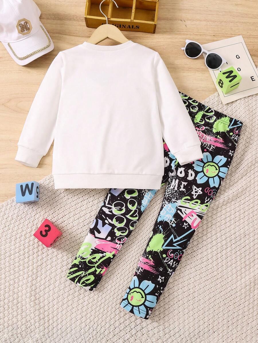 LEGGINSY I BLUZA KOMPLET PRINT