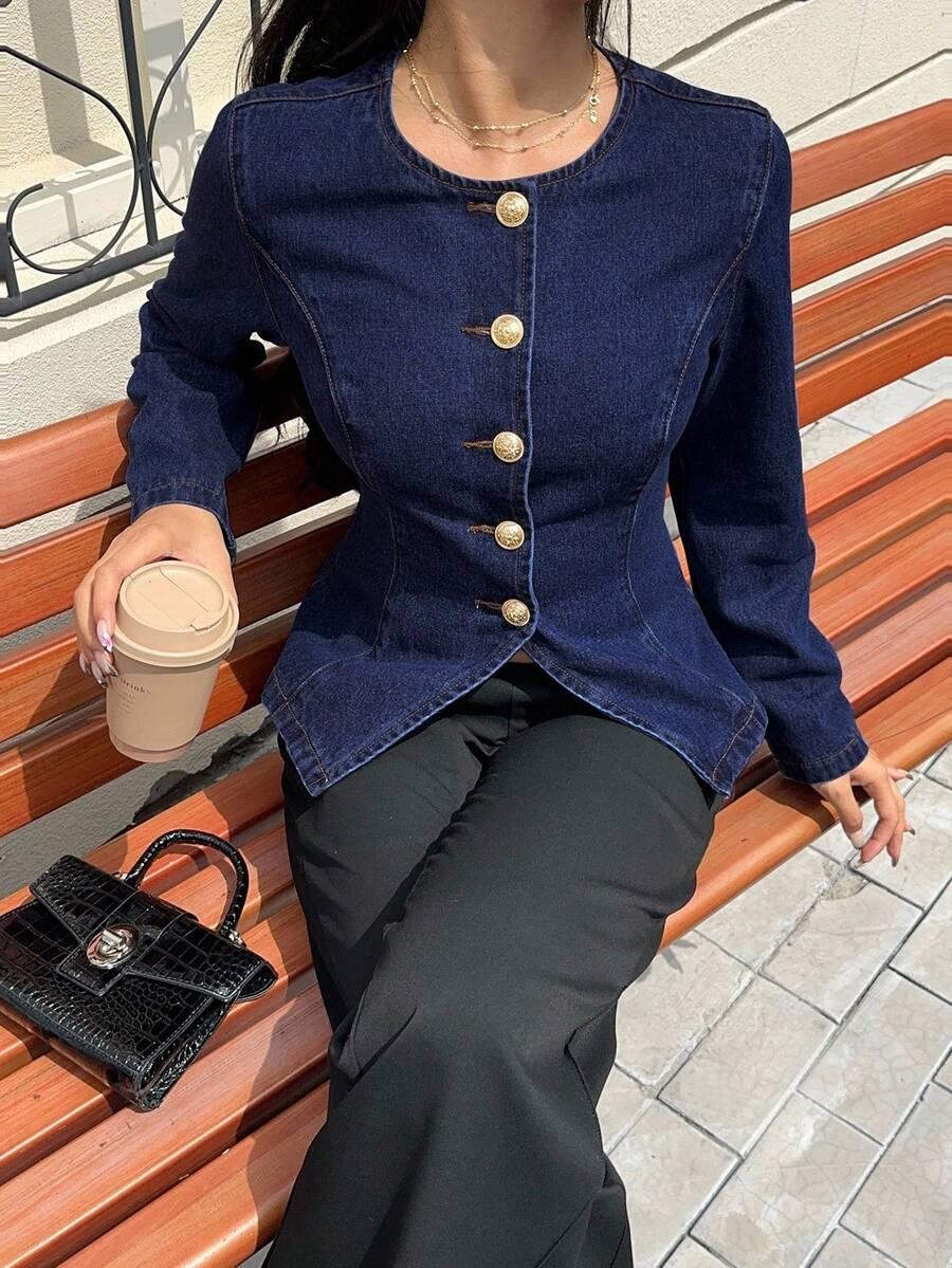 niebieska kurtka jeans 