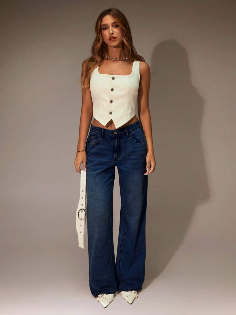 NIEBIESKIE SPODNIE JEANS
