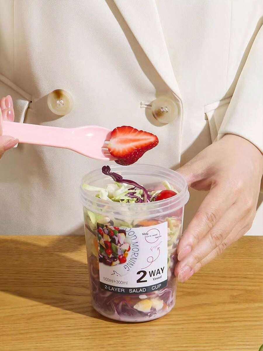 niebieski lunch box widelec