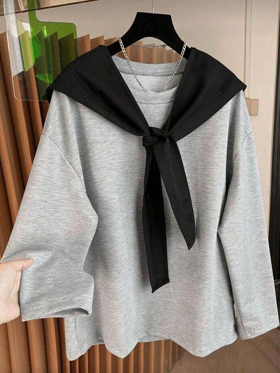 szara bluza casual