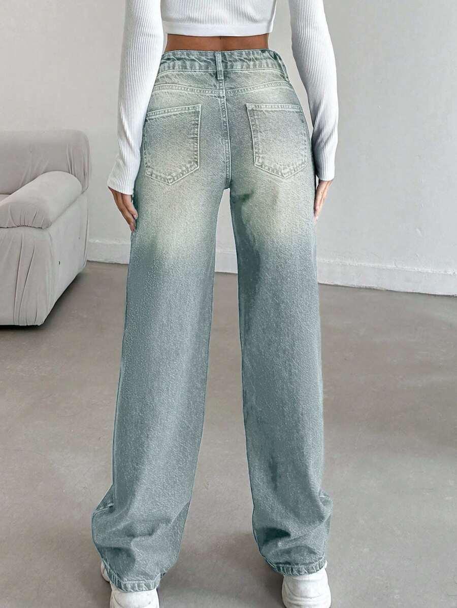 spodnie jeans wysoki stan