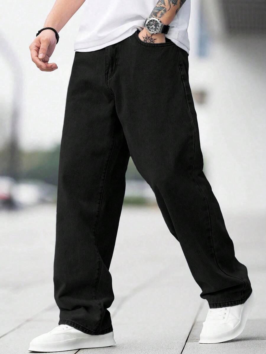 CZARNE SPODNIE JEANS