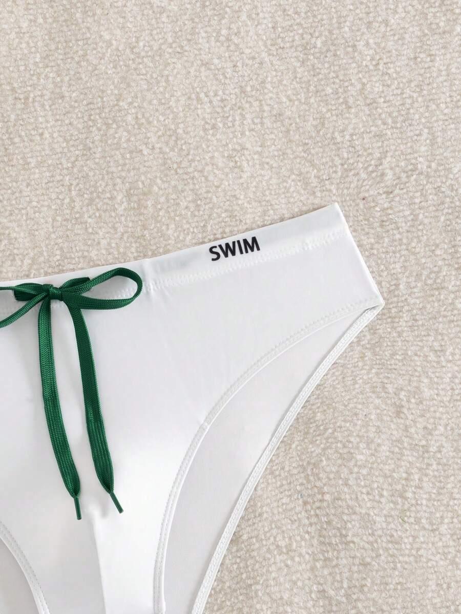 biały dół od bikini