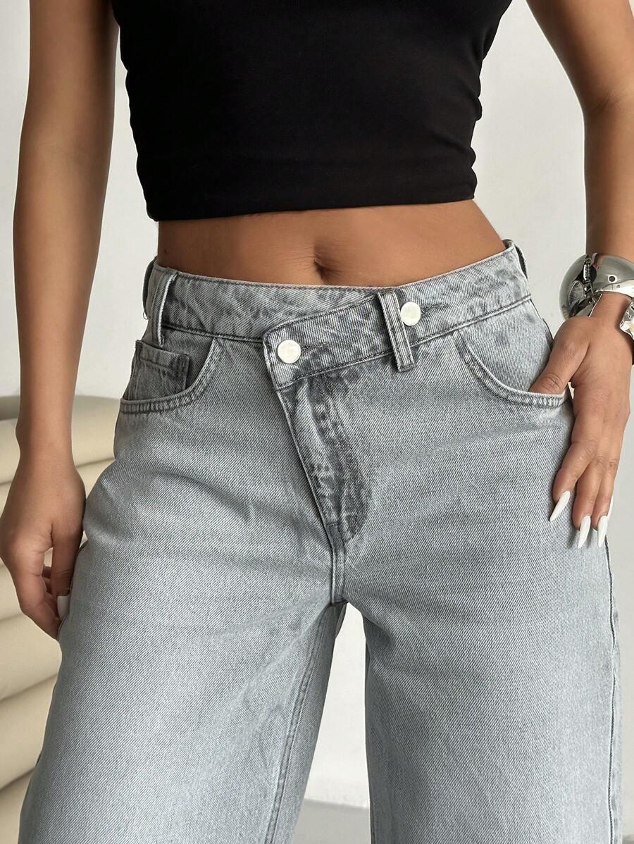 szare spodnie jeans