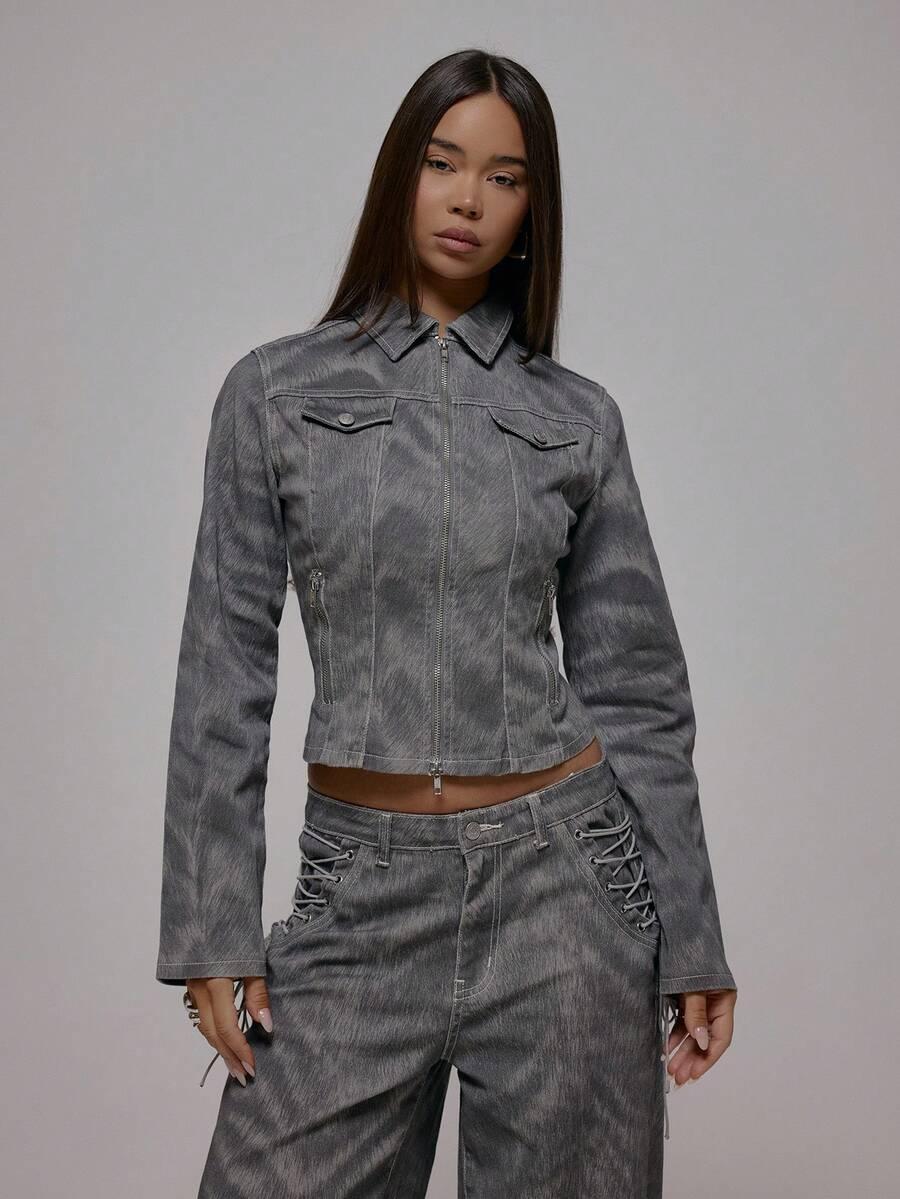kurtka jeans zamek