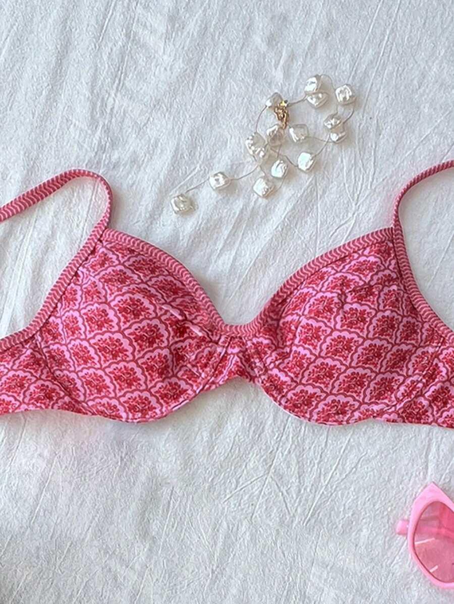 różowa góra od bikini