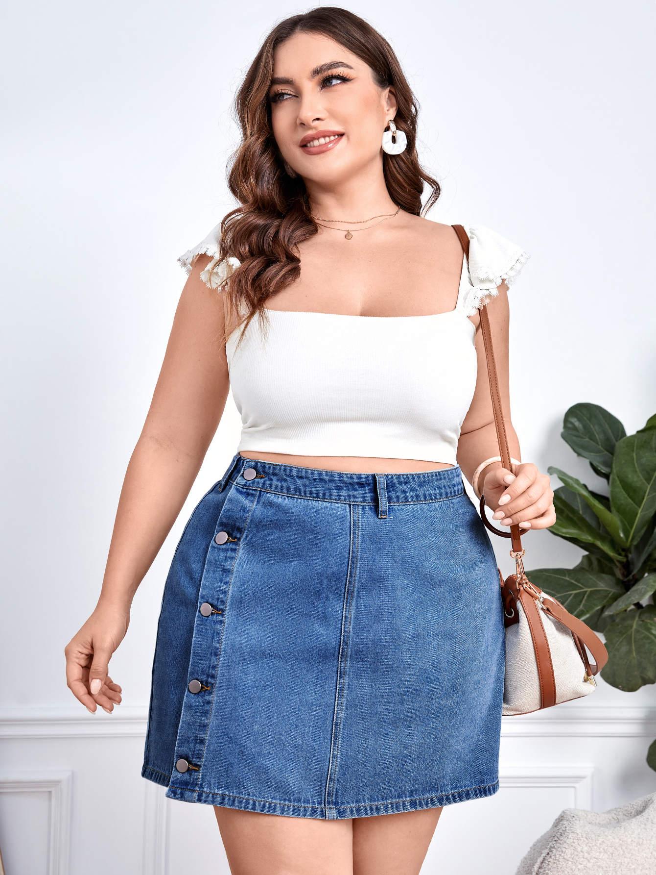 prosta spódnica jeans