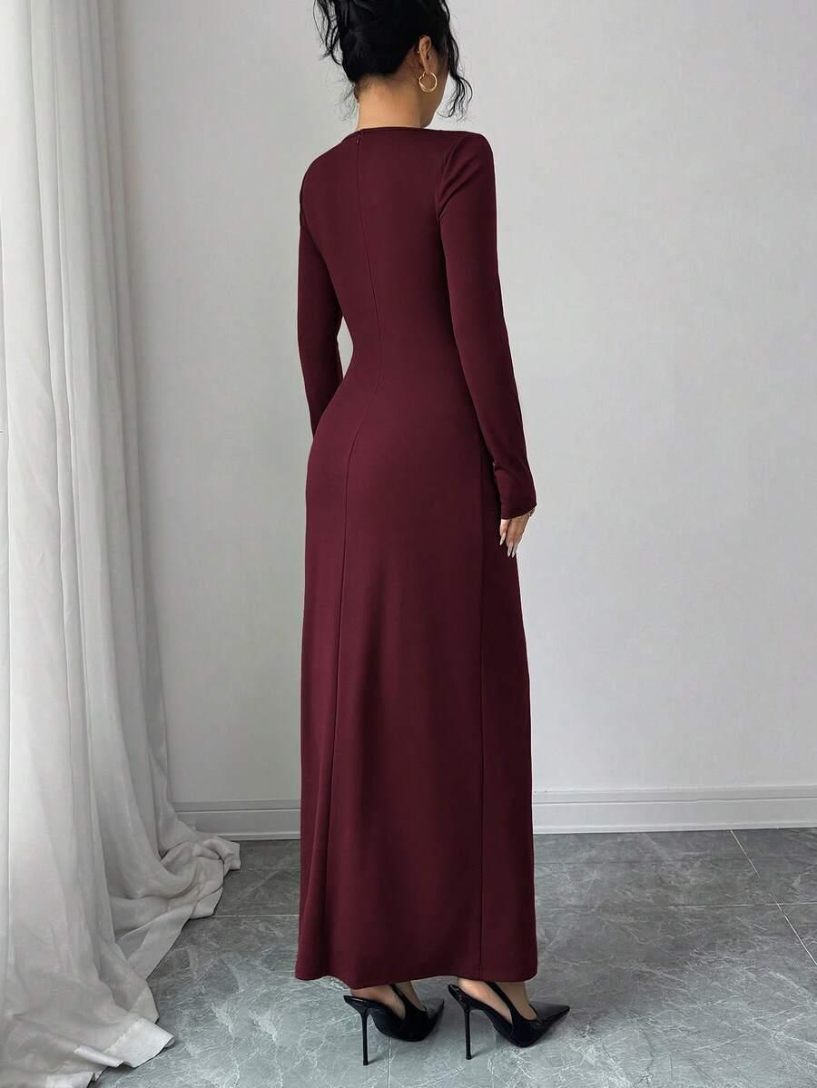 czerwona sukienka maxi