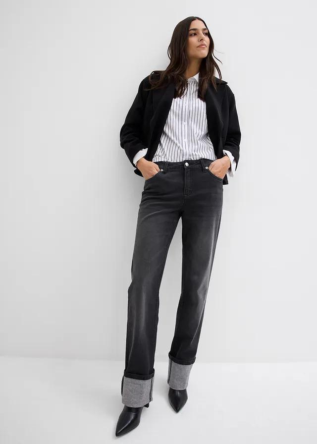 CZARNE SPODNIE JEANS