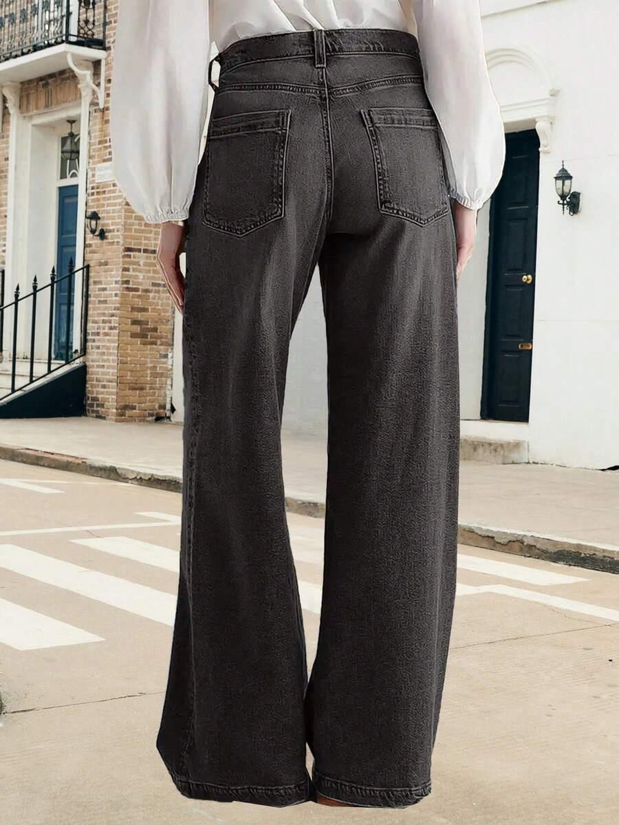 CZARNE SPODNIE JEANS