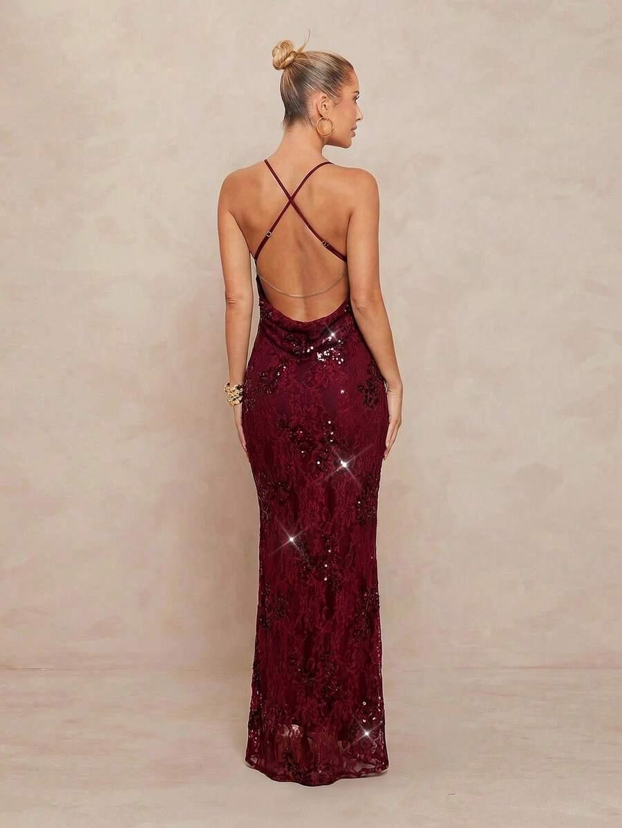 czerwona maxi sukienka 