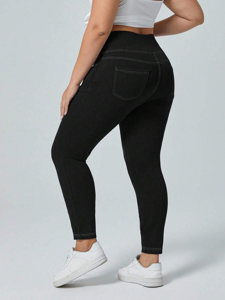 legginsy imitacja jeansu