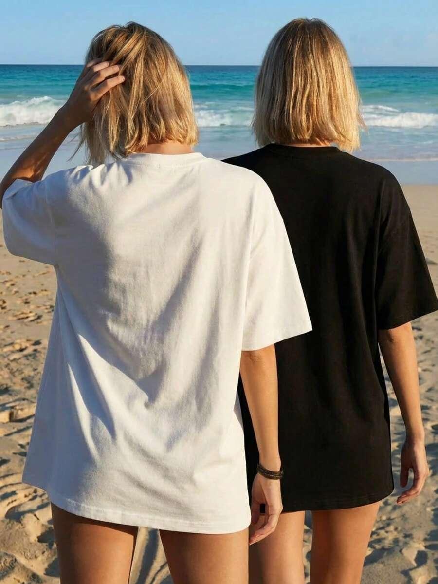 gładki t-shirt 2-pack
