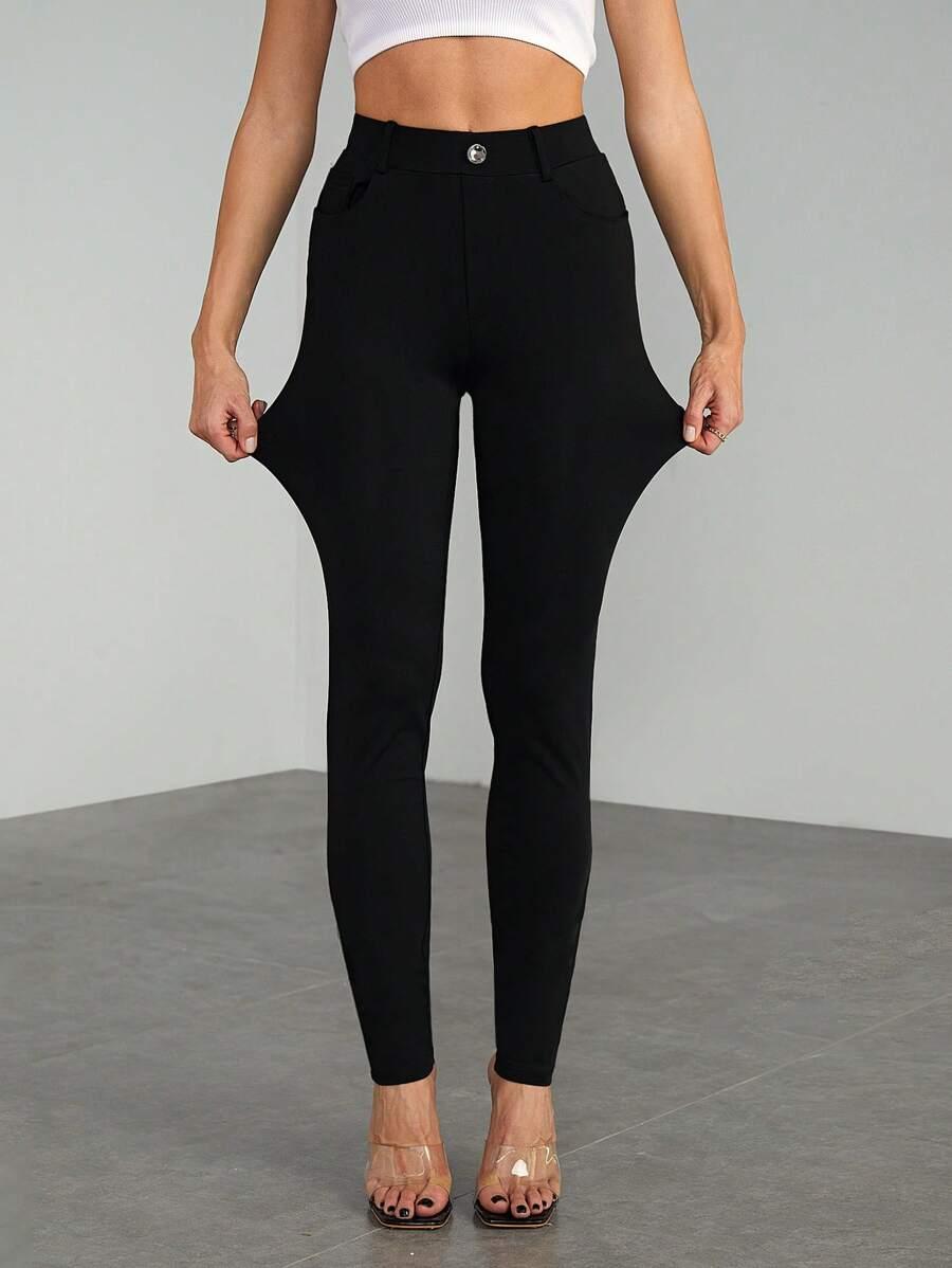 CZARNE LEGGINSY WYSOKI STAN